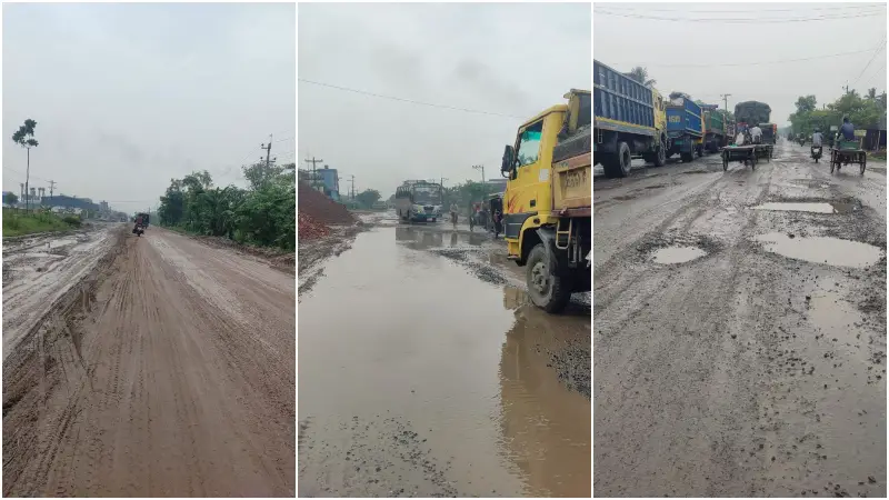 যশোর-খুলনা মহাসড়ক যেন এখন মরণ ফাঁদ যশোর-খুলনা মহাসড়ক যেন এখন মরণ ফাঁদ