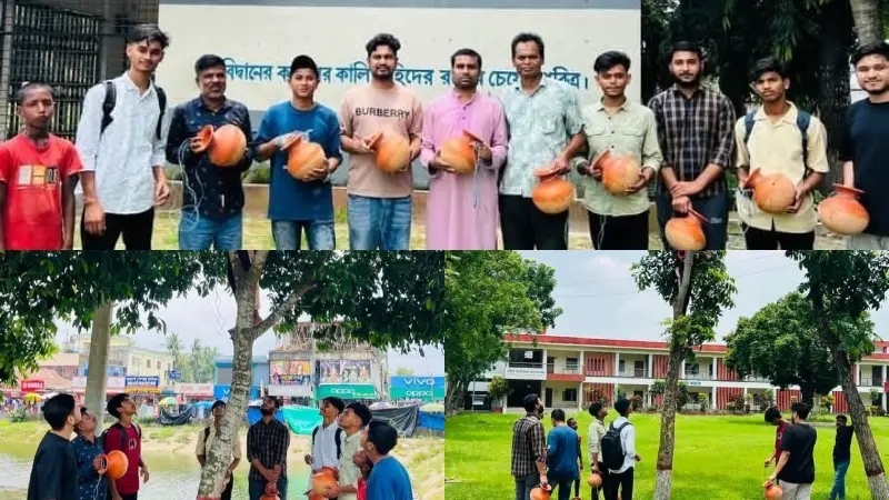 কটিয়াদীতে পাখির অভয়ারণ্য তৈরির জন্য গাছে গাছে মাটির কলসি স্থাপন! কটিয়াদীতে পাখির অভয়ারণ্য তৈরির জন্য গাছে গাছে মাটির কলসি স্থাপন!