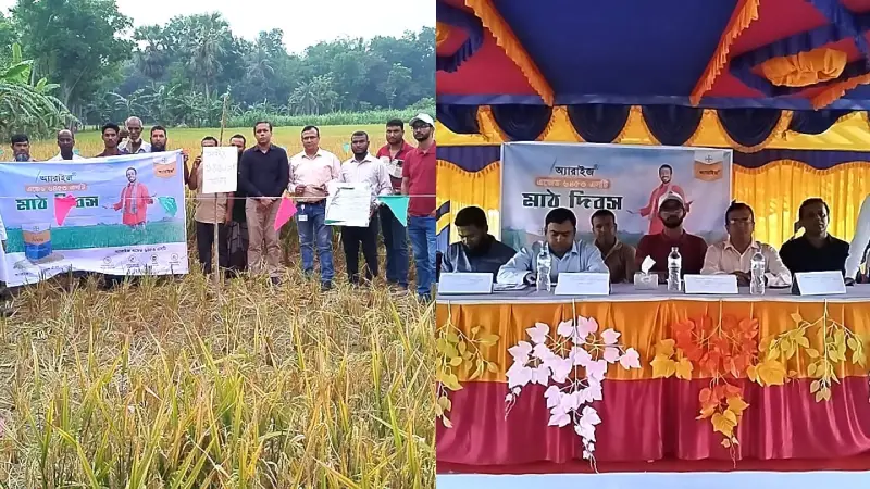 রাজবাড়ীতে অ্যারাইজ ৬৪৫৩ এসটি ধানের মাঠ দিবস অনুষ্ঠিত রাজবাড়ীতে অ্যারাইজ ৬৪৫৩ এসটি ধানের মাঠ দিবস অনুষ্ঠিত