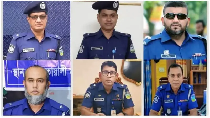 ময়মনসিংহে ৬ থানার ওসি একযোগে বদলি ময়মনসিংহে ৬ থানার ওসি একযোগে বদলি