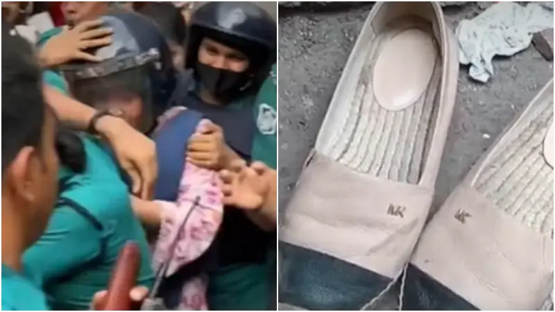 আদালতে ধাক্কাধাক্কিতে জুতা হারালেন মমতাজ আদালতে ধাক্কাধাক্কিতে জুতা হারালেন মমতাজ