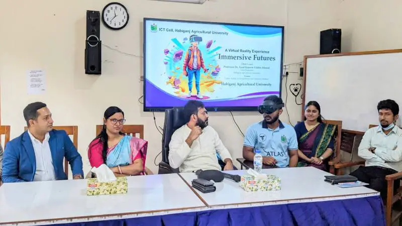 হবিগঞ্জ কৃষি বিশ্ববিদ্যালয়ের শিক্ষার্থীদের ভার্চুয়াল রিয়ালিটির অভিজ্ঞত হবিগঞ্জ কৃষি বিশ্ববিদ্যালয়ের শিক্ষার্থীদের ভার্চুয়াল রিয়ালিটির অভিজ্ঞত