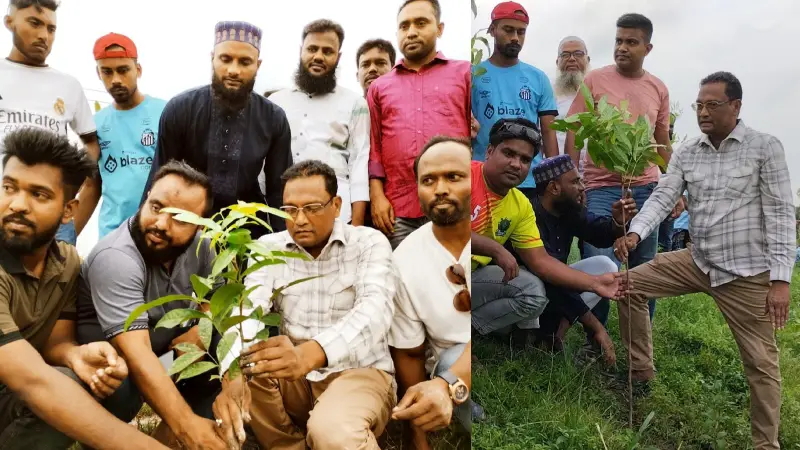 স্বেচ্ছাসেবক দলের গাছের চারা রোপন স্বেচ্ছাসেবক দলের গাছের চারা রোপন