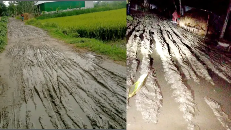 মিঠাপুকুরে বর্ষার কারণে কাঁচা রাস্তা কাদা-পানিতে একাকার, জনজীবন বিপর্যস্ত! মিঠাপুকুরে বর্ষার কারণে কাঁচা রাস্তা কাদা-পানিতে একাকার, জনজীবন বিপর্যস্ত!