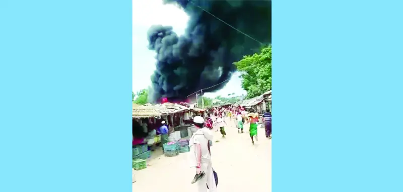 রোহিঙ্গা ক্যাম্পে ফের নাশকতার আগুন, আতঙ্ক রোহিঙ্গা ক্যাম্পে ফের নাশকতার আগুন, আতঙ্ক