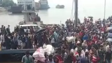 পাটুরিয়া ও আরিচা রুটে শেষ মুহূর্তের ঈদযাত্রায় চরম ভোগান্তি