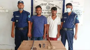 ডাকাতির প্রস্তুতি কালে দেশীয় অস্ত্রসহ গ্রেফতার ২