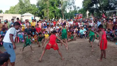 শিশুদের হাডুডু খেলায় শেরপুরে হাজারো মানুষের ভিড়!