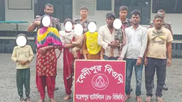 ঝিনাইদহের মহেশপুর সীমান্ত দিয়ে নারী-শিশুসহ ৬৭ জন আটক