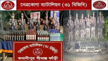 দুর্গাপুরে ২৩৮ বোতল ভারতীয় মদ জব্দ