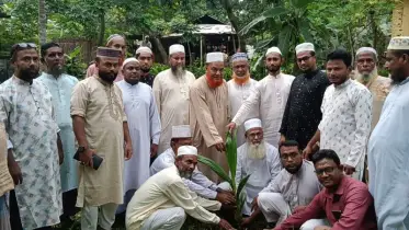 নির্বাচনী প্রচারণার অংশ হিসেবে জামায়াত প্রার্থীর বৃক্ষরোপণ ও গণসংযোগ