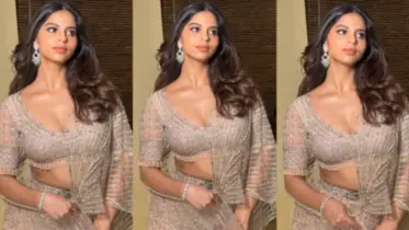 লেহেঙ্গায় নজর কাড়লেন সুহানা খান