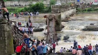 নদীতে ভেঙে পড়ল সেতু, পানিতে পড়ে তলিয়ে গেলেন বহু পর্যটক!  