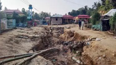 আশ্রয়ণ প্রকল্পের সড়ক যেন মরণফাঁদ, ভোগান্তিতে ১১৬ পরিবার
