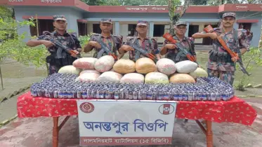 বিজিবি’র অভিযানে বিপুল পরিমাণ মাদকদ্রব্য জব্দ