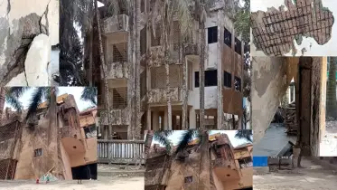 কুয়াকাটায় এলজিইডির ডাকবাংলো কাম সাইক্লোন শেল্টার ভবনের জীর্ণদশা