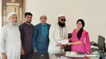 লালমাই উপজেলার জুলাই যোদ্ধা সাব্বির আহমেদকে ১ লক্ষ টাকা অনুদান প্রদান
