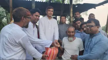বোদায় কালবৈশাখী ঝড়ে ক্ষতিগ্রস্ত এলাকা পরিদর্শনে বিএনপি