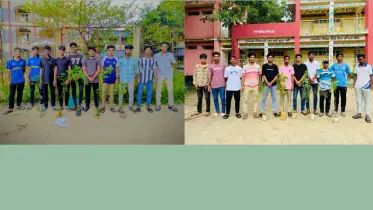 ফজলুল কাদের চৌধুরী স্কুলে ছাত্রদলের চারা রোপণ