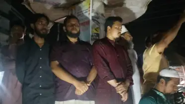 ছাত্র জনতার মিছিল, কুড়িগ্রামের রাত যেন উৎসব!