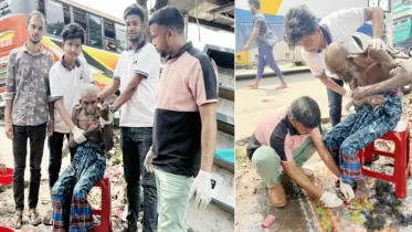 ভবঘুরেদের পাশে ভাইরাল সেই সেনা সদস্য