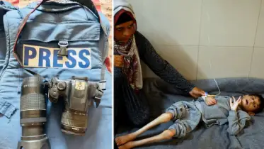 খাবারের আশায় ক্যামেরা বিক্রি করছেন গাজার সাংবাদিক!