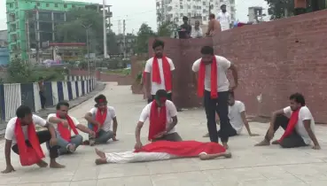 ভৈরব পাড়ে শিক্ষার্থীরা ১৭ মিনিটে উন্মোচন করলেন ফ্যাসিবাদের মুখোশ!