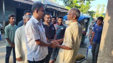 সুন্দরগঞ্জে ত্রয়োদশ জাতীয় সংসদ নির্বাচন ঘিরে সিন্টু সরদারের গণসংযোগ