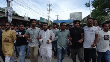 মমতাজ ও তার ভাগ্নে শহিদের ফাঁসির দাবিতে বিক্ষোভ মিছিল