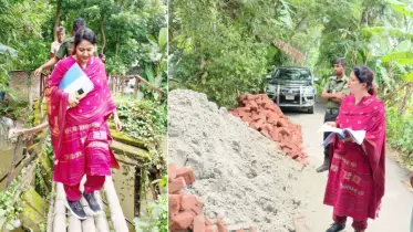 উন্নয়ন কাজ পরিদর্শনে ইউএনও, সন্তোষজনক না হলেই বিল বন্ধ