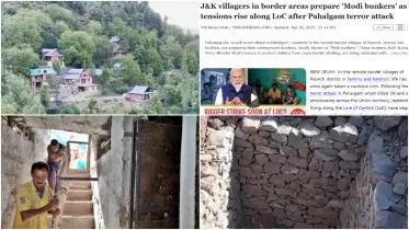 ভারত-পাকিস্তান উত্তেজনা চরমে, হামলার আশঙ্কায় ‘মোদি বাঙ্কার’ প্রস্তুত করছে ভারতীয় গ্রামবাসী!