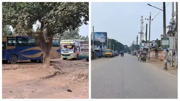 বাসশ্রমিকদের উপর হামলা: ভোলার অভ্যন্তরীণ রুটে বাস চলাচল বন্ধ