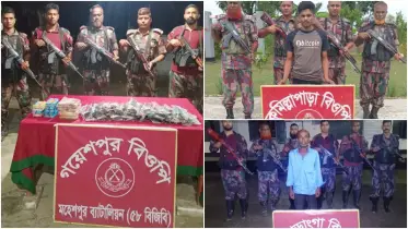 ঝিনাইদহের মহেশপুর সীমান্ত দিয়ে অবৈধভাবে পারাপারের সময় ১৯ জনকে আটক করেছে বিজিবি