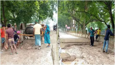 উলিপুরে জনকণ্ঠে সংবাদ প্রকাশের পর রাস্তার কাজ শুরু