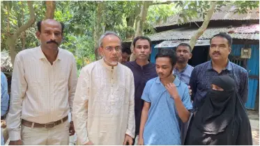 জুলাই আন্দোলনে পুলিশের গুলিতে দৃষ্টি হারানো মুবিনের পাশে তারেক রহমান 
