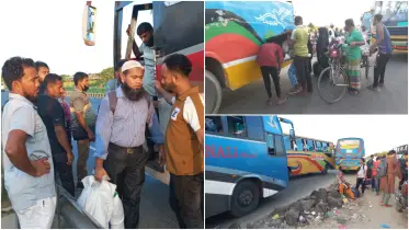 ঈদের সরকারি ছুটির শেষ দিনে কর্মস্থলে ফেরার তাগিদ, পরিবহনে মানুষের উপচে পড়া ভিড়