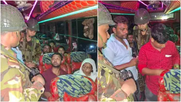 বাসে অতিরিক্ত ভাড়া: সেনাবাহিনীর হস্তক্ষেপে টাকা ফেরত পেল ৫ শতাধিক যাত্রী