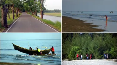 কলাপাড়া থেকে টোলবিহীন পথে পর্যটনপল্লী গঙ্গামতি সৈকত ঘুরে কুয়াকাটা ভ্রমণ