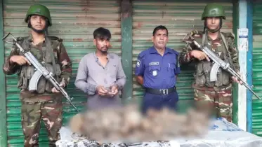 ময়মনসিংহে মানব কঙ্কালসহ যুবক আটক