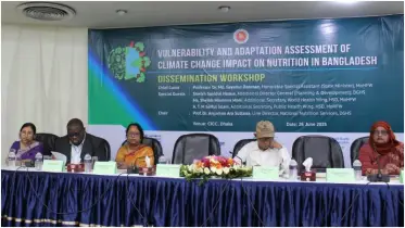 বাংলাদেশে জলবায়ু পরিবর্তনে পুষ্টির উপর প্রভাবের ফলাফল প্রকাশিত