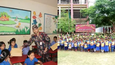 বান্দরবানে থানচিতে ২৭০ জন শিক্ষার্থীর মাঝে বিজিবির শিক্ষা উপকরণ বিতরণ