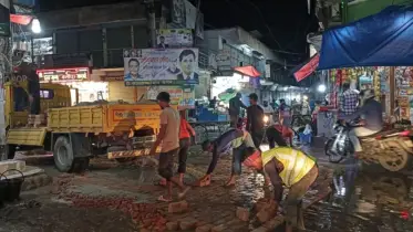 দৈনিক জনকণ্ঠ পত্রিকায় সংবাদ প্রকাশের পর মুকসুদপুর সড়কের কাজ শুরু