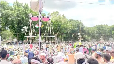 আল্লাহর আইন চাই, সৎ লোকের শাসন চাই স্লোগানে প্রকম্পিত জামায়াতের রংপুর বিভাগীয় জনসভার মাঠ