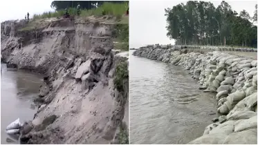 সিরাজগঞ্জে যমুনায় ভাঙন: নদীগর্ভে ফসলি জমি, বাড়িঘর বিলীন