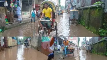 টানা বৃষ্টিপাত ও জলাবদ্ধতায় চাঁদপুরে বিপর্যস্ত জনজীবন