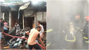নারায়ণগঞ্জে হকার্স মার্কেটে অগ্নিকাণ্ড, ভস্মীভূত ৩০ দোকান