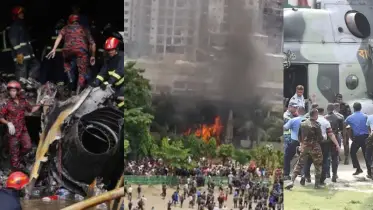 মাইলস্টোন স্কুল অ্যান্ড কলেজে বিমান দুর্ঘটনায় নিহতদের স্মরণে মুক্তগণমাধ্যম মঞ্চ-এর গভীর শোক