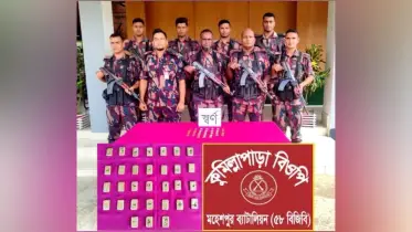 ভারতে পাচারকালে মহেশপুর সীমান্তে ৩১টি স্বর্ণের বার উদ্ধার