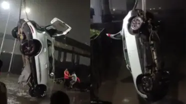 গুগল ম্যাপের বিভ্রান্তি, অডি গাড়ি নিয়ে খালে নারী