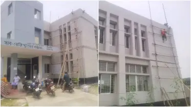 সিংগাইরে সাব-রেজিস্ট্রি অফিস ভবনের ফাটল ধামাচাপা দিতে চলছে পুনঃসংস্কার কাজ!